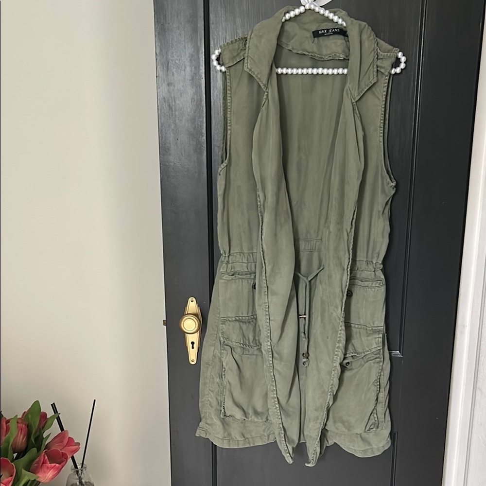 Max Jeans Khaki Green Vest